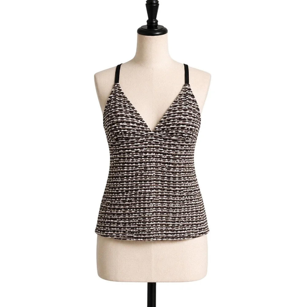 NWT Athleta Waveline Tankifoxt Tankini Top Geometric Small Tall - Picture 1 of 12